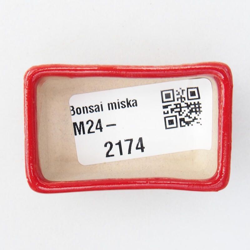 Mini bonsai miska 5 x 3 x 1,5 cm, farba červená