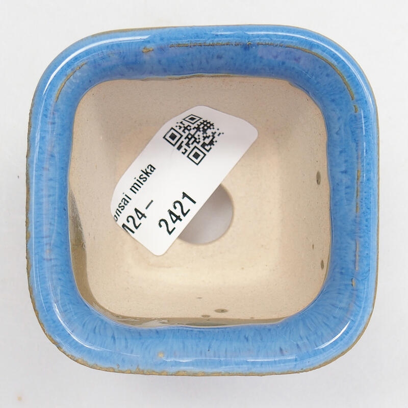 Mini bonsai miska 6,5 ​​x 6,5 x 4,5 cm, farba modrá