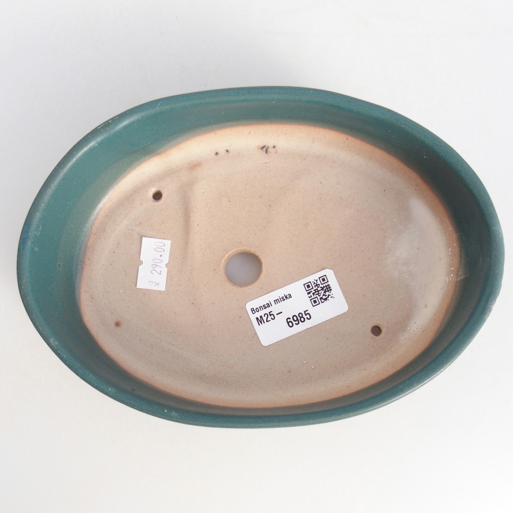 Keramická miska na bonsaje 18,5 x 13 x 4,5 cm, farba modrá
