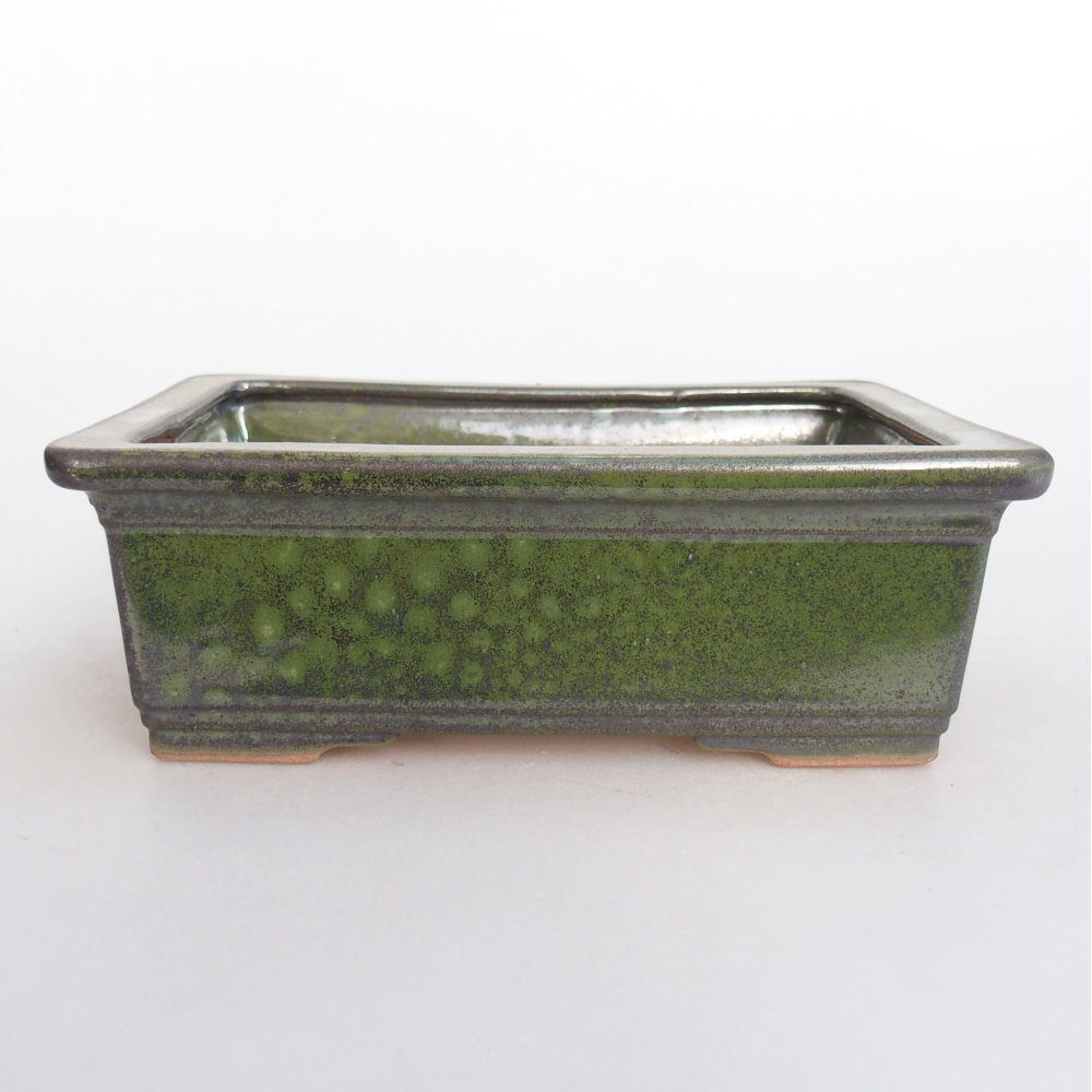 Keramická miska na bonsaje 16 x 12 x 6 cm, zelená