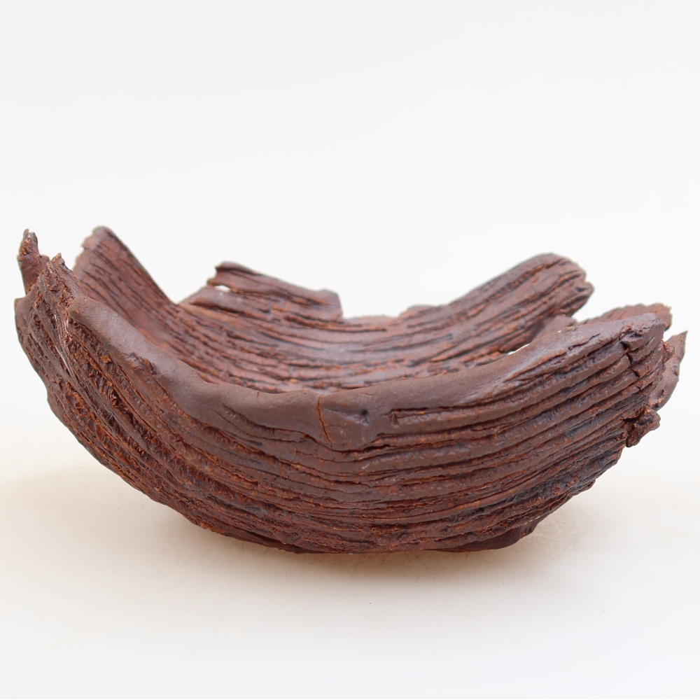 Keramická škrupina  15 x 13 x 6,5 cm, farba hnedá