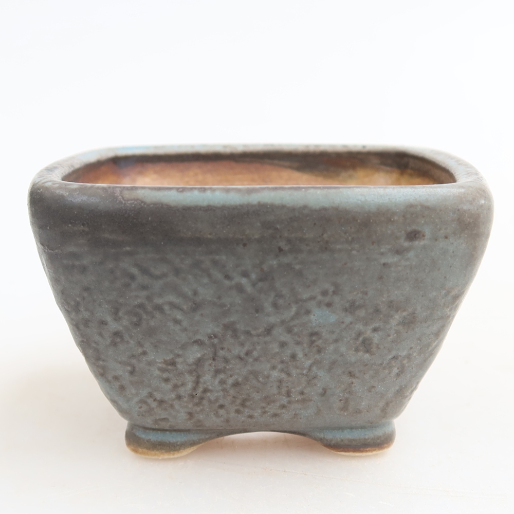 Keramická miska na bonsaje 6 x 6 x 4 cm, farba modrá