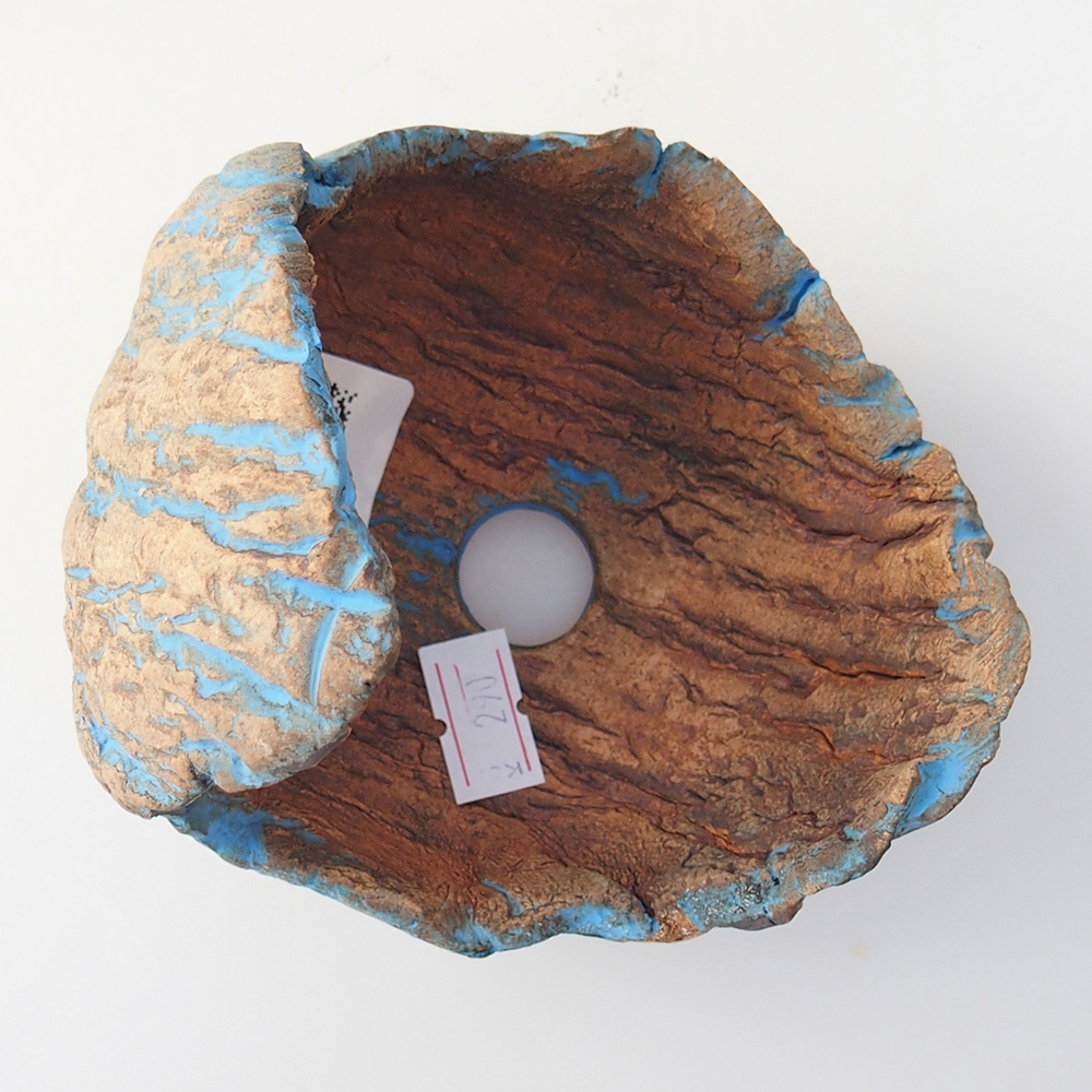 Keramická mušľa 10 x 10 x 12 cm , žltá