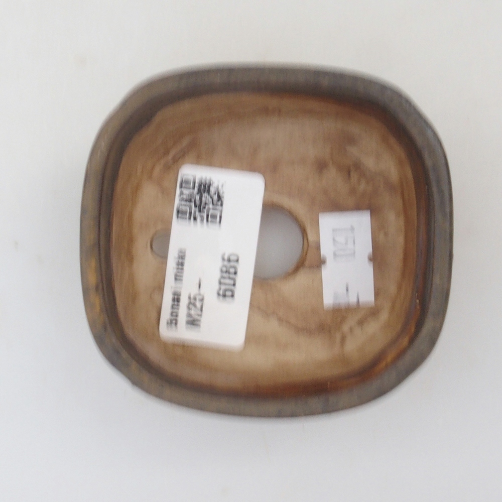 Keramická bonsai miska 7,5 x 7,5 x 3,5 cm, farba hnedá