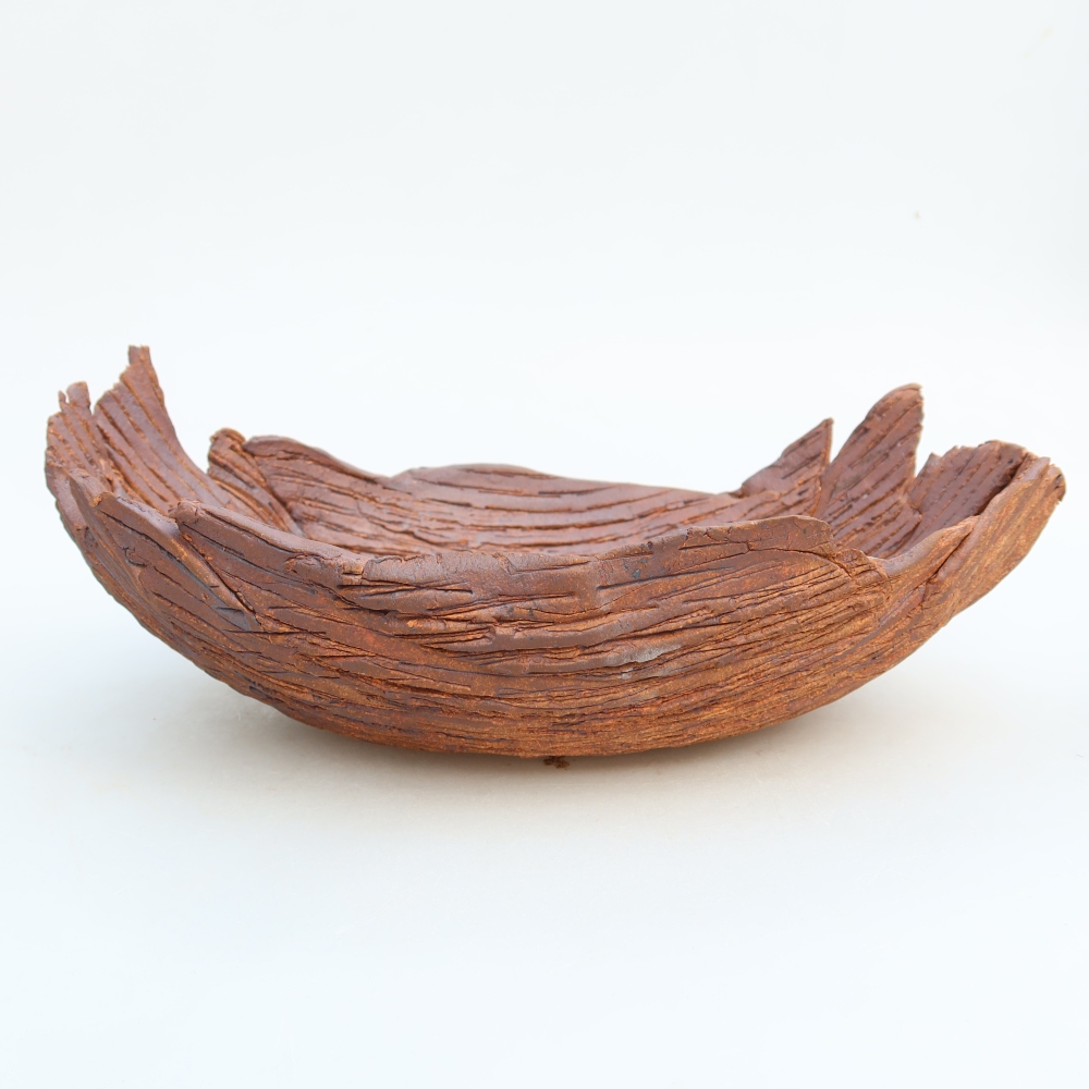 Keramická škrupina  27 x 18,5 x 10 cm, farba hnedá