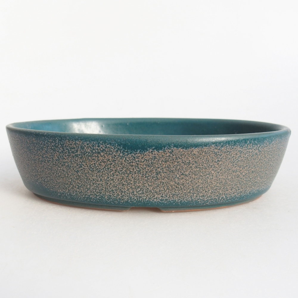 Keramická miska na bonsaje 18,5 x 13 x 4,5 cm, farba modrá