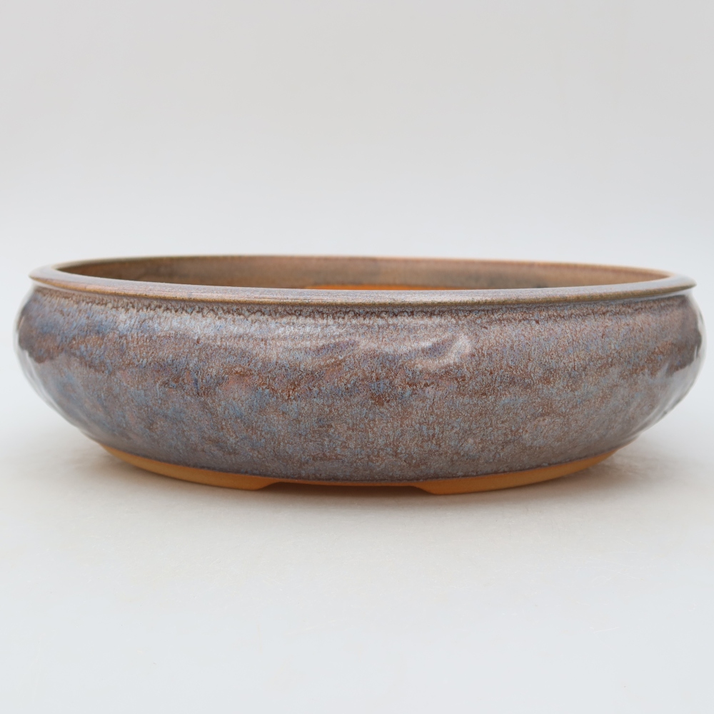 Keramická miska na bonsaje 26,5 x 26,5 x 6,5 cm, farba modrá