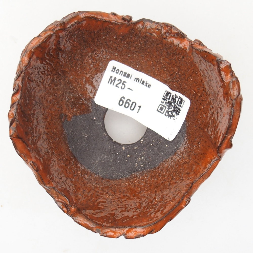 Keramická mušľa 8,5 x 8,5 x 5 cm, farba oranžová