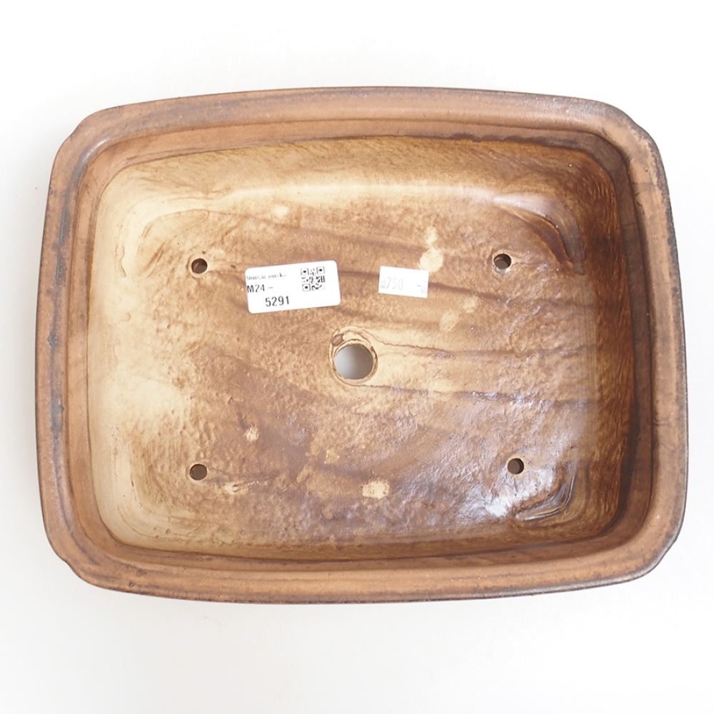 Keramická bonsai miska  25 x 20 x 7,5  cm, farba ružová