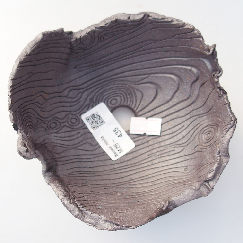 Keramická mušľa 13,5 x 12,5 x 8,5 cm , kovová farba