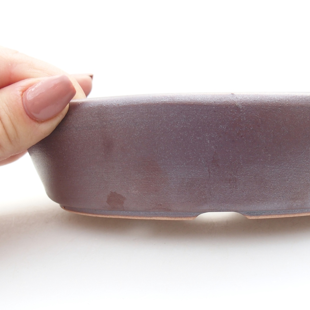 Keramická bonsajová miska 15 x 9,5 x 4 cm, farba kovu