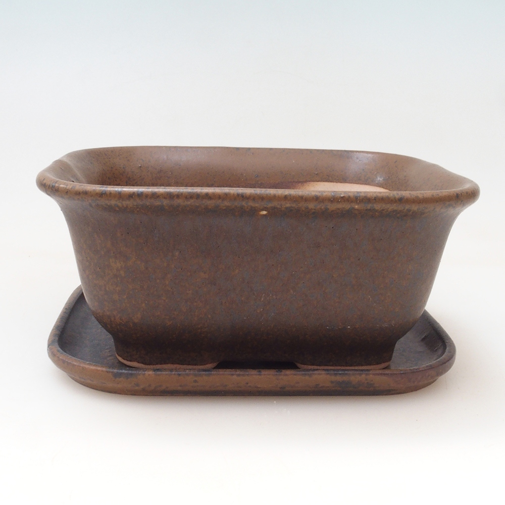 Bonsai miska + podmiska H01 - 12x9x5 cm