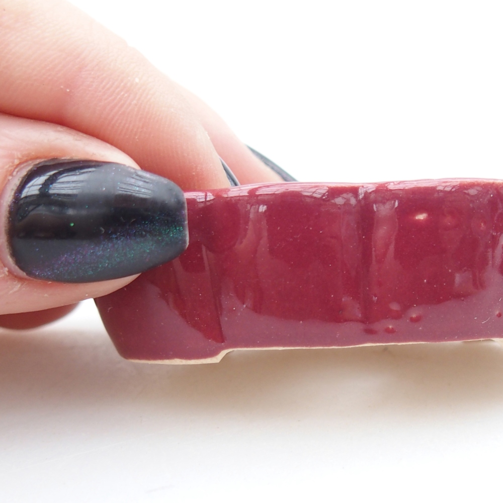 Mini bonsajová miska 5,5 x 3,5 x 1,5 cm, bordová