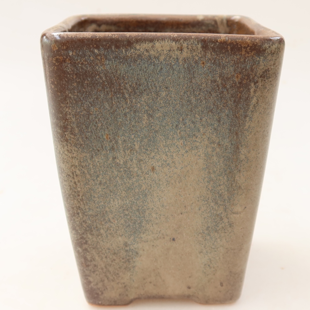 Keramická miska na bonsaje 8,5 x 8,5 x 11 cm, hnedá