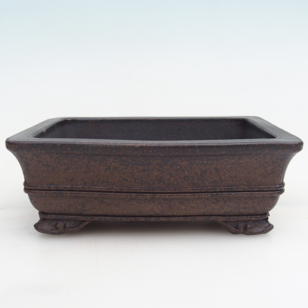 Keramická bonsajová miska 15,5 x 11,5 x 5 cm, farba hnedastá okrová