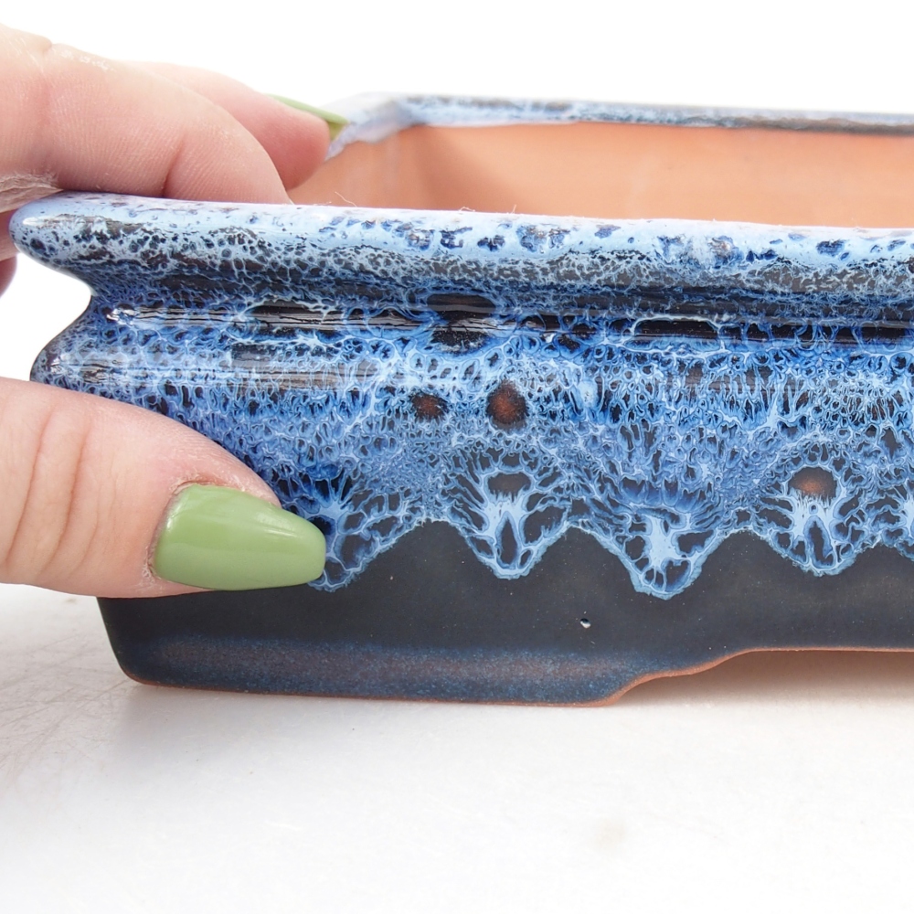 Misa 22 x 17 x 5,5 cm modrá a biela