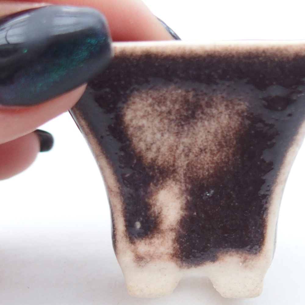 Mini bonsajová miska 4 x 4 x 3,5 cm, hnedá