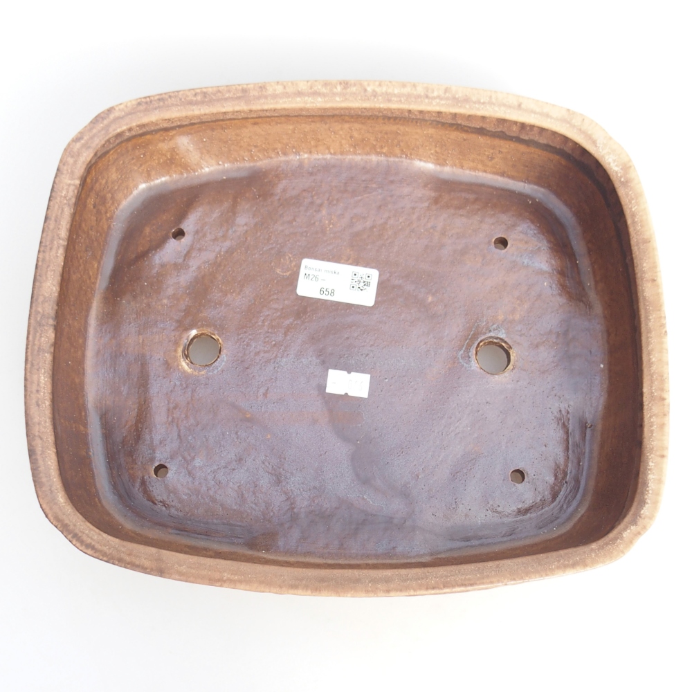 Keramická miska na bonsaje 29,5 x 24 x 7 cm, ružová