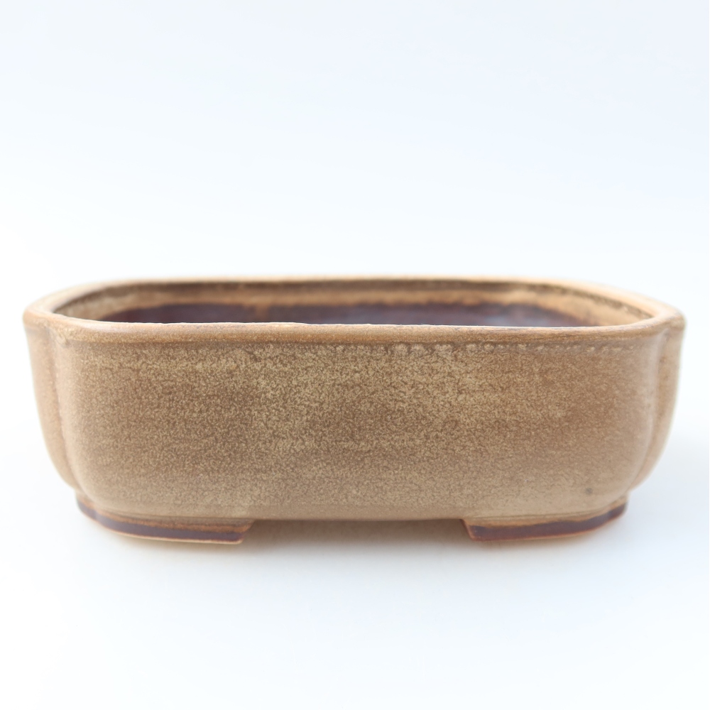 Keramická miska na bonsaje 13,5 × 12 × 4 cm, farba béžová