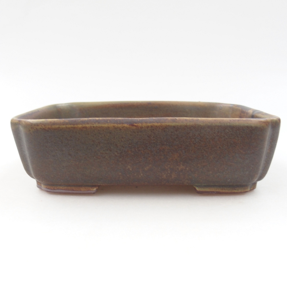Keramická bonsai miska 15 x 12 x 4,5 cm, farba zelená
