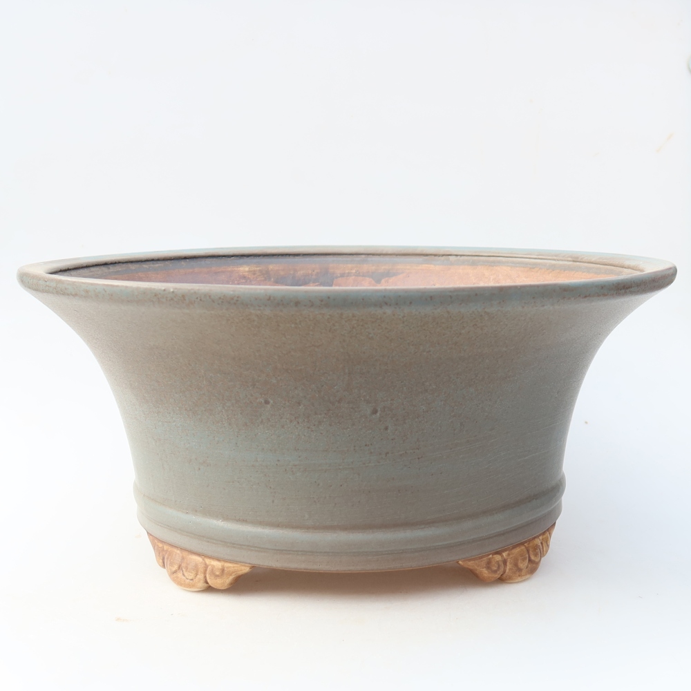 Keramická miska na bonsaje 31,5 x 31,5 x 14,5 cm, farba modrá
