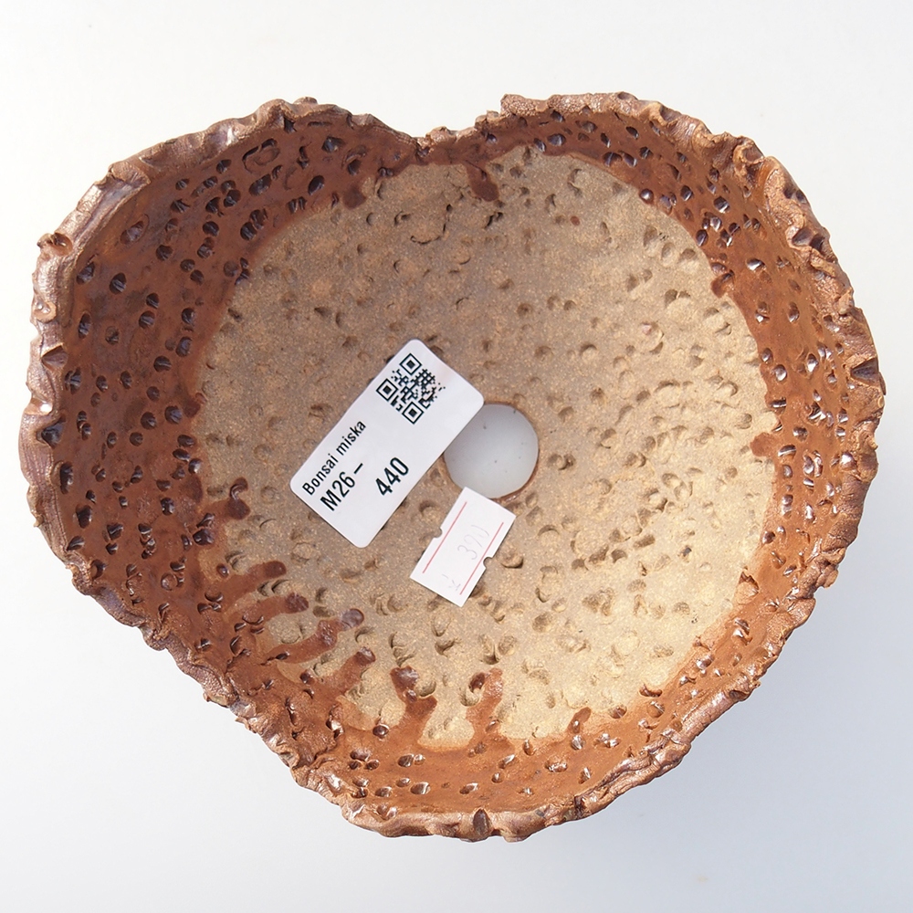 Keramická mušľa 12,5 x 12,5 x 9 cm , farba hnedá