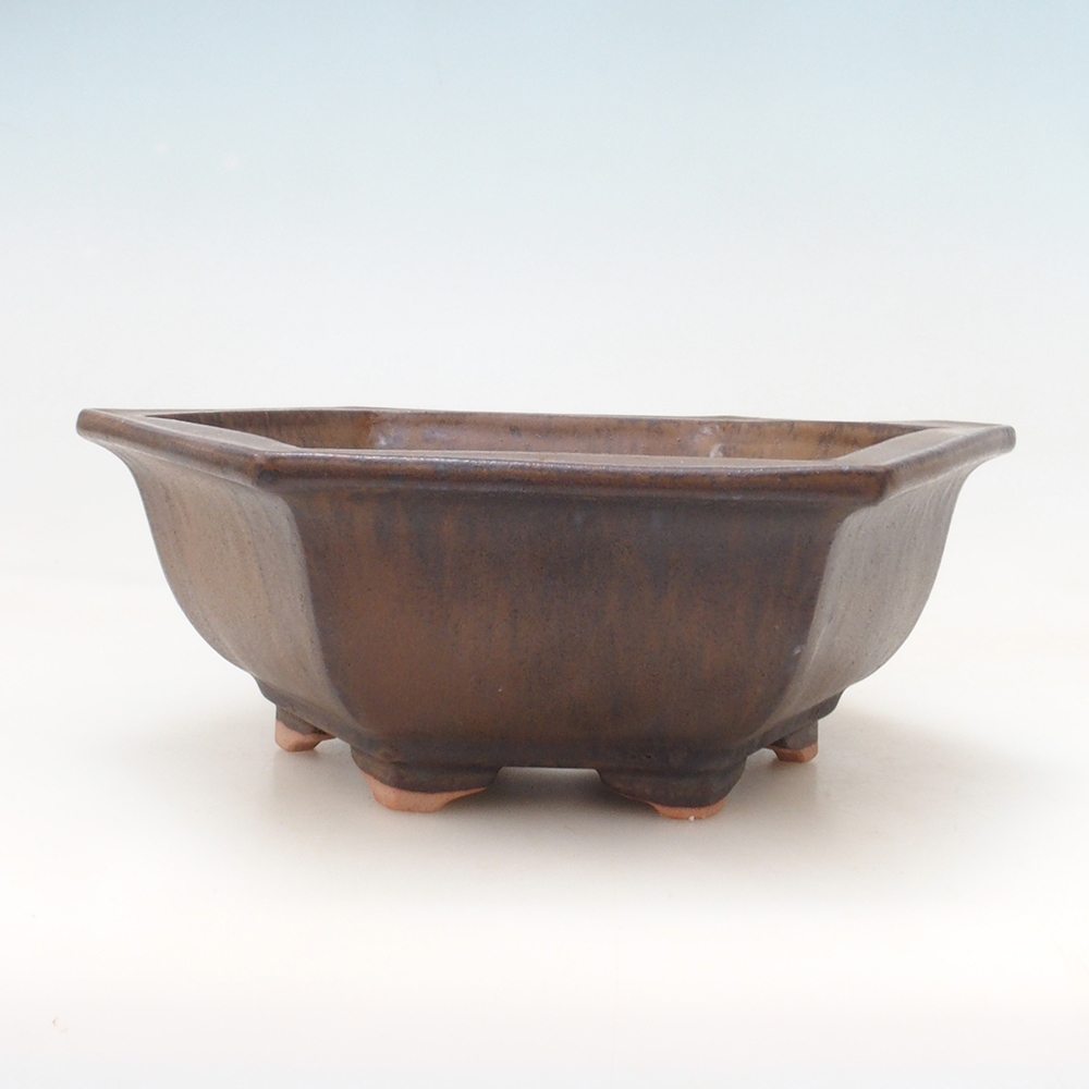 Bonsai miska H05 – 19 x 21,5 x 7 cm. - hnedá