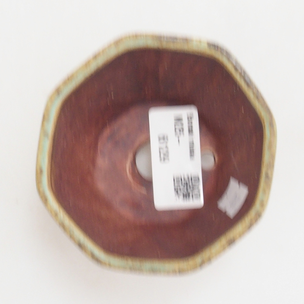 Keramická bonsai miska 9 x 7,5 x 3,5 cm, farba zelená