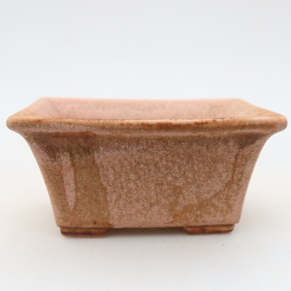 Keramická miska na bonsaje 8,5 × 6 × 4 cm, farba ružová