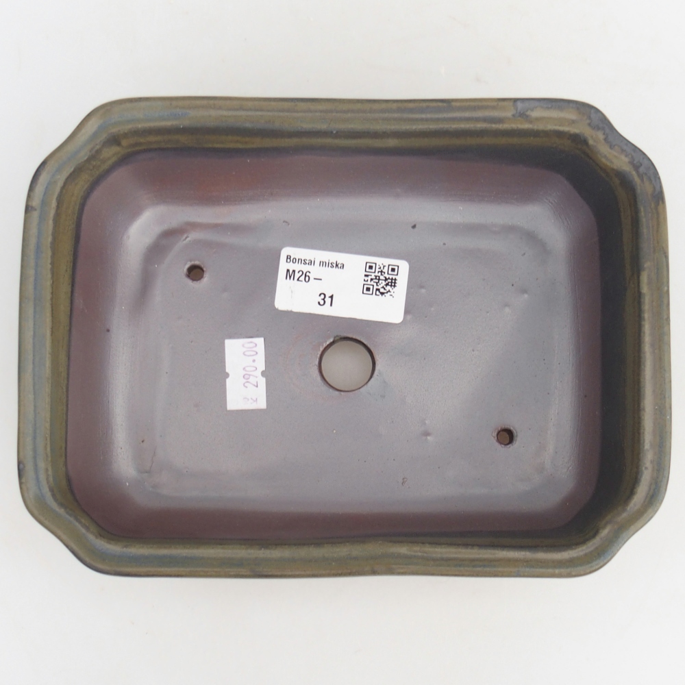 Keramická miska na bonsaje 18 x 13,5 x 5 cm, hnedá