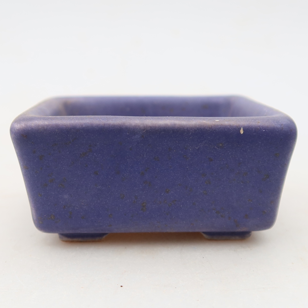 Keramická miska na bonsaje 7 x 7 x 3,5 cm, farba fialová