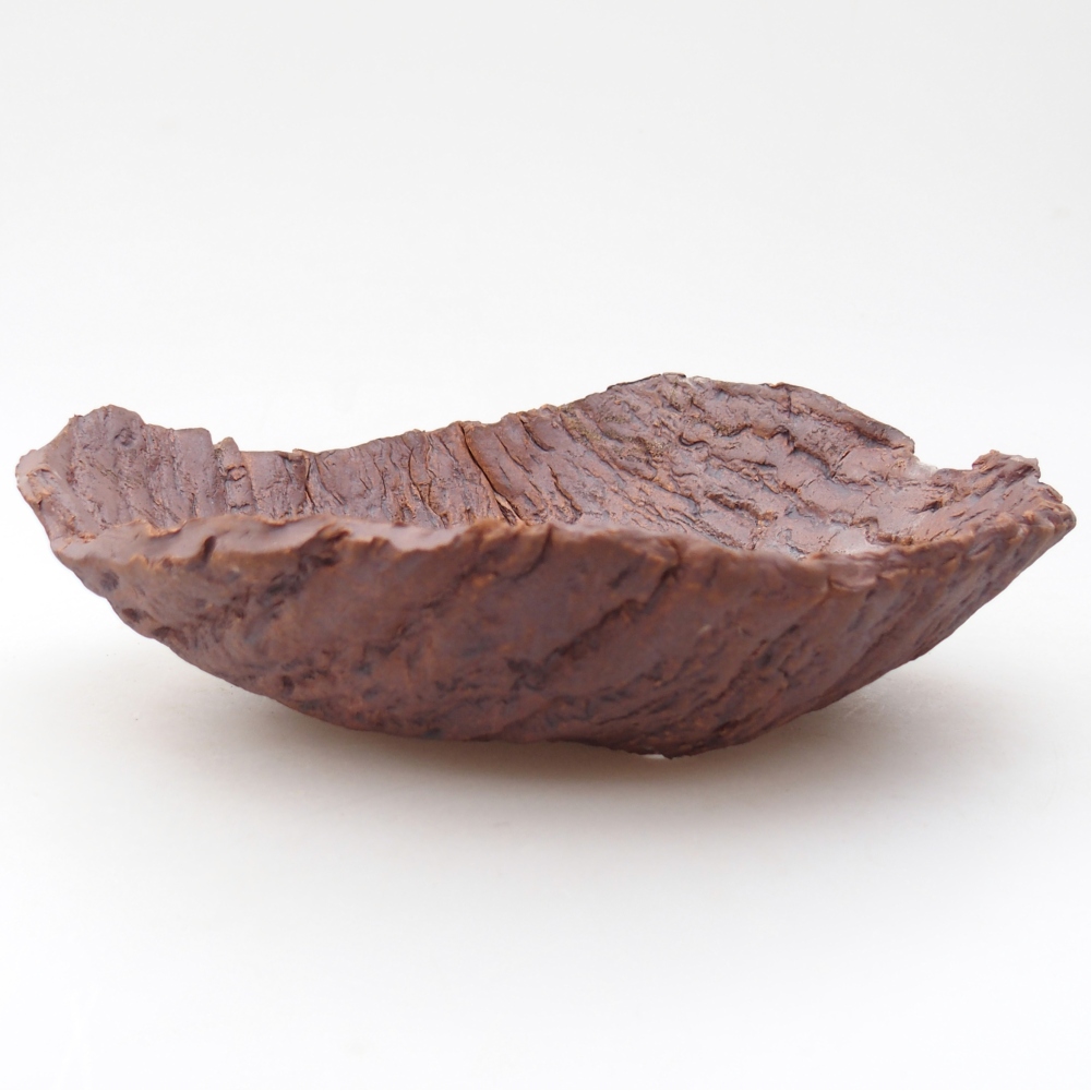 Keramická mušľa 19 x 17 x 5 cm , farba hnedá