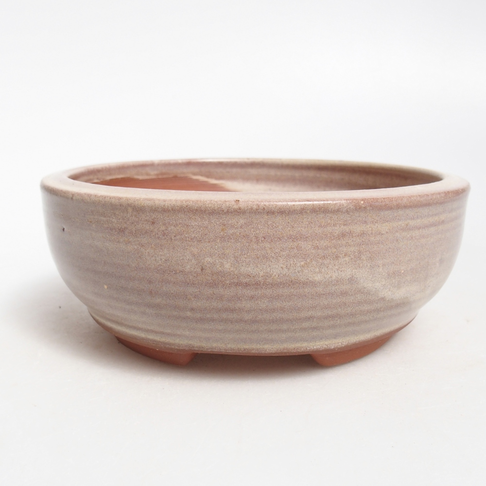 Keramická bonsajová miska 14,5 x 14,5 x 5,5 cm, farba béžová