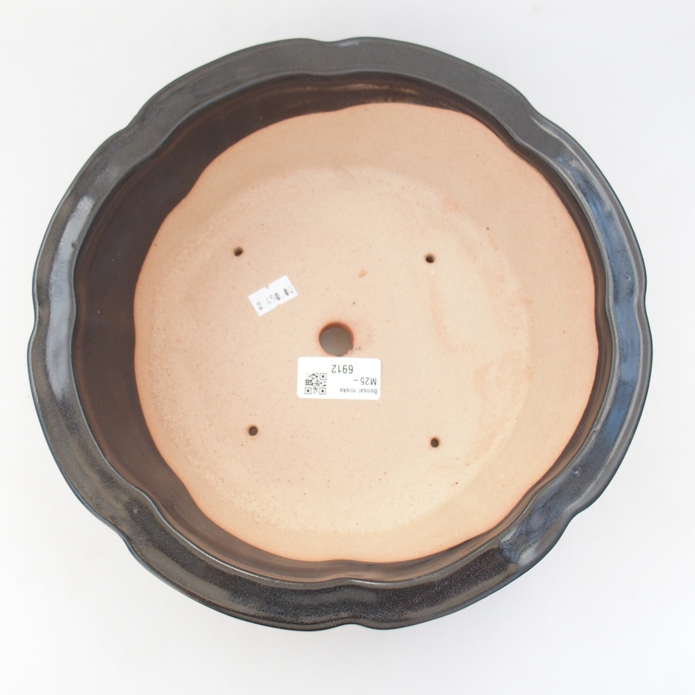 Keramická miska na bonsaje 26 x 26 x 8 cm, čierna