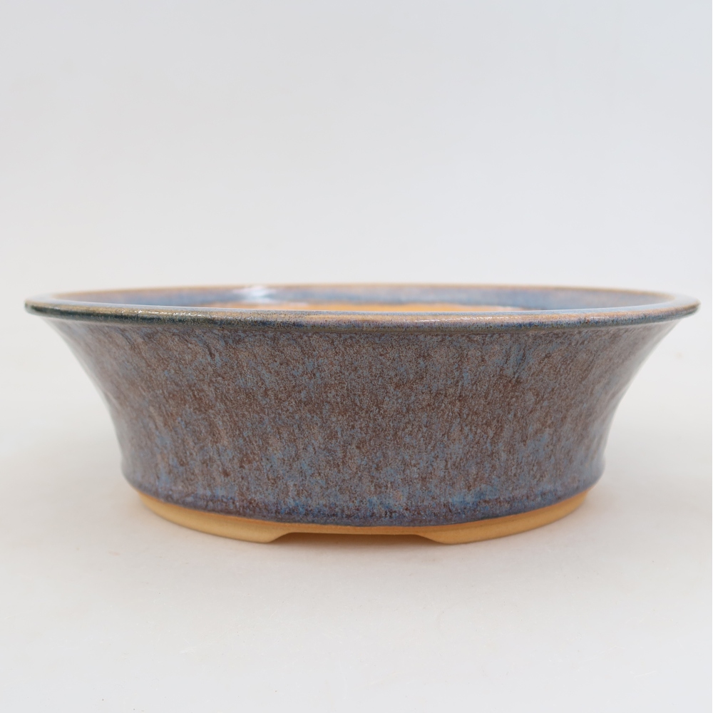 Keramická miska na bonsaje 24,5 x 24,5 x 7 cm, farba modrá