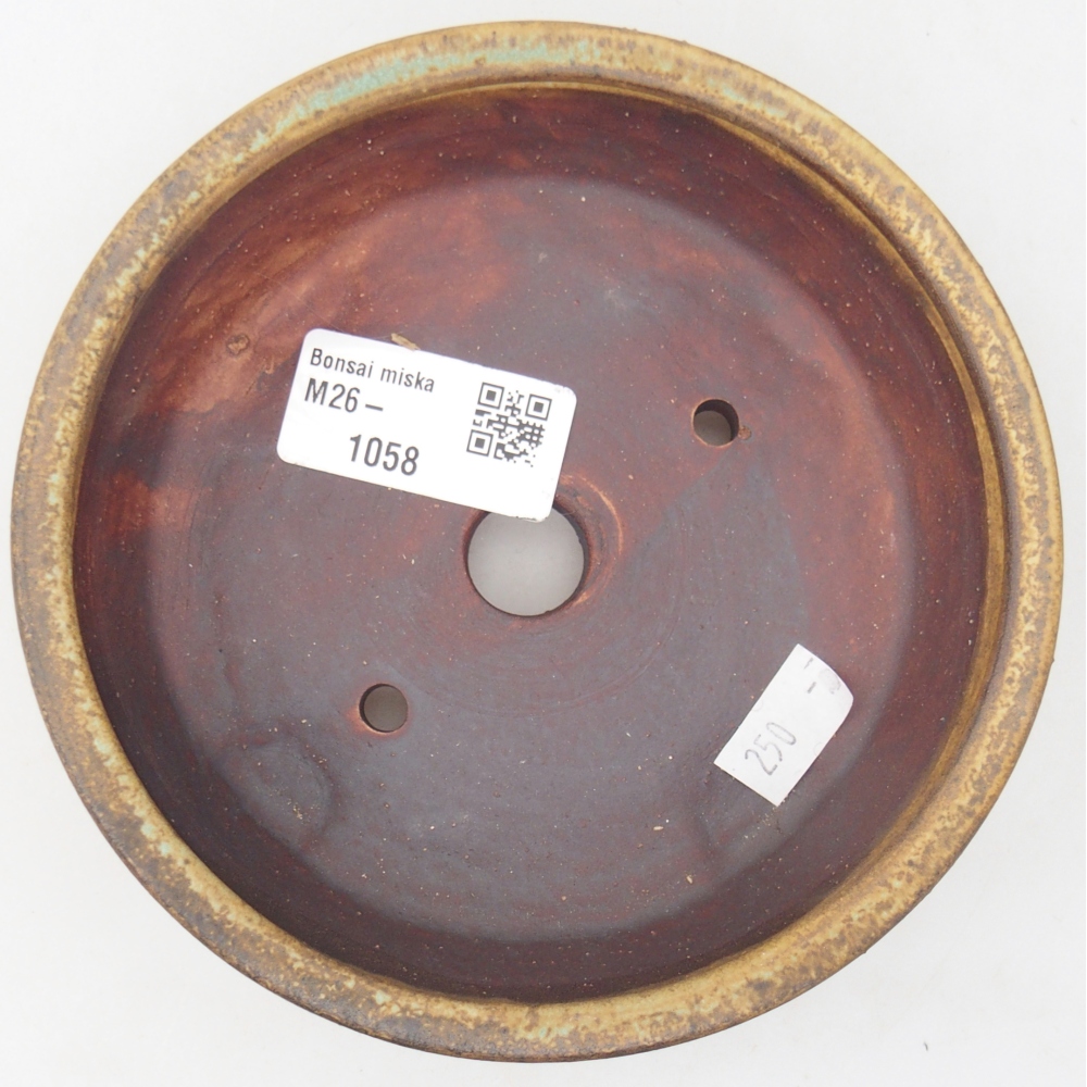 Keramická miska na bonsaje 13,5 x 13,5 x 4 cm, zelená