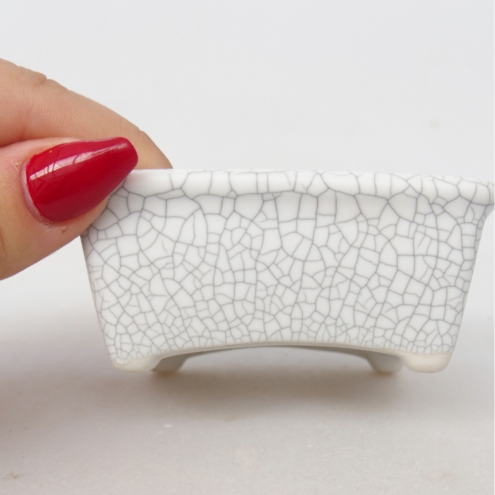 Mini bonsajová miska 8 x 6,5 x 3,5 cm, farba raku