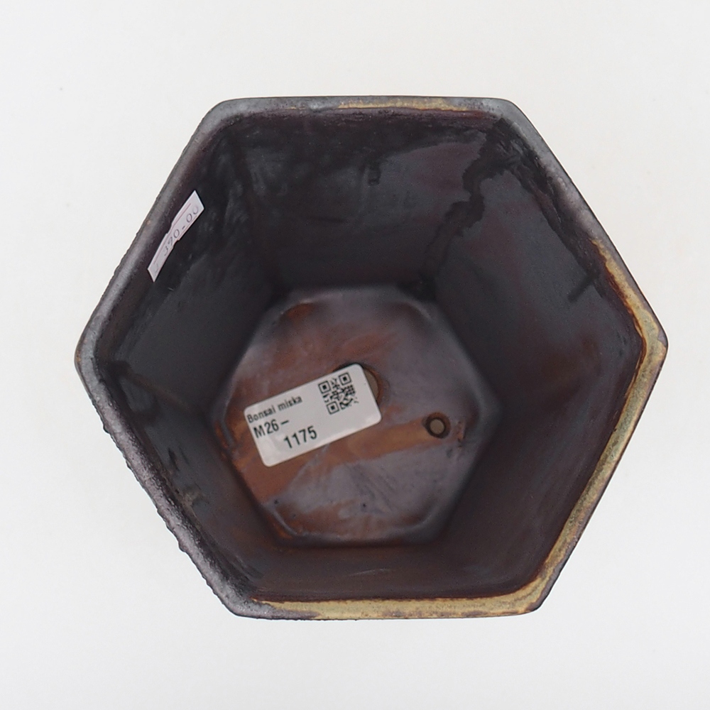 Keramická bonsajová miska 13 x 11,5 x 17 cm, zelená