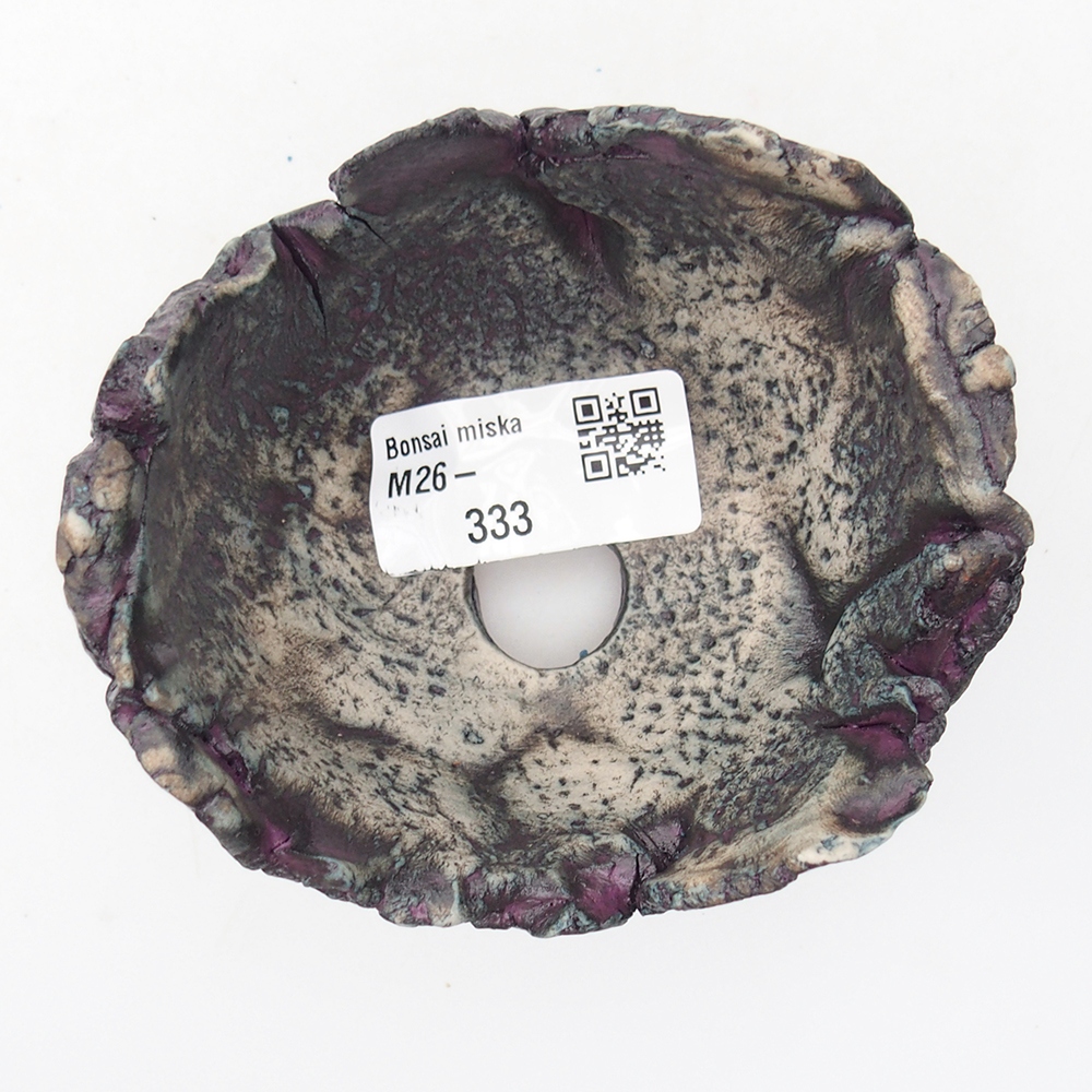 Keramická mušľa 9,5 x 8,5 x 6 cm , farba fialová