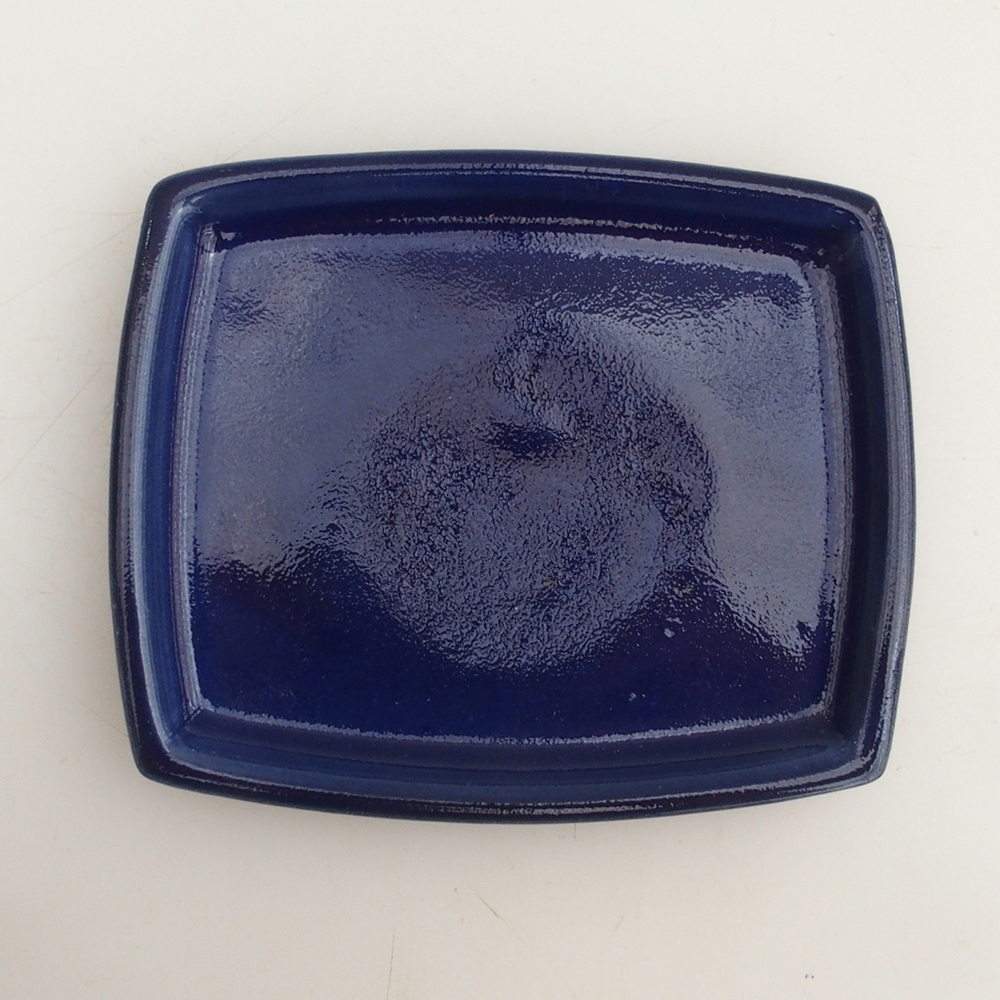 Keramická podmiska H11 - 11,5 x 9,5 x 1 cm - modrá