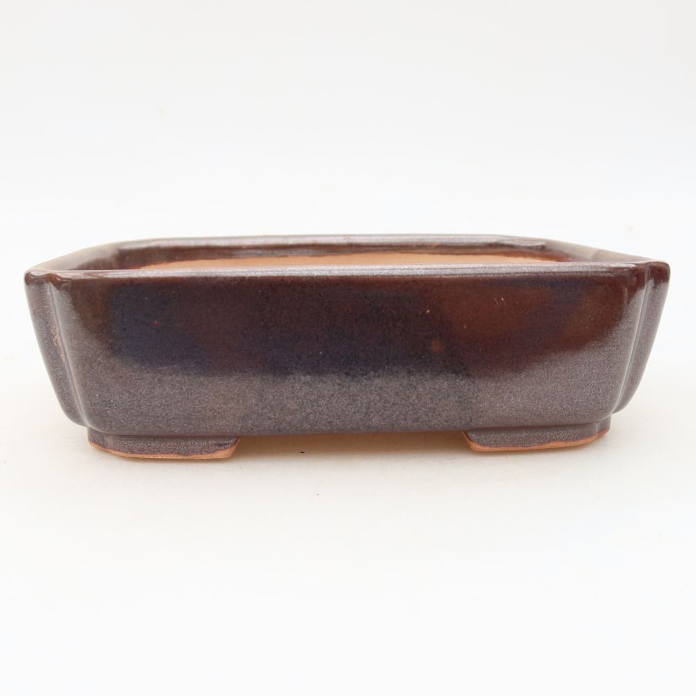 Keramická miska na bonsai 15 x 12,5 x 4,5 cm, farba hnedá