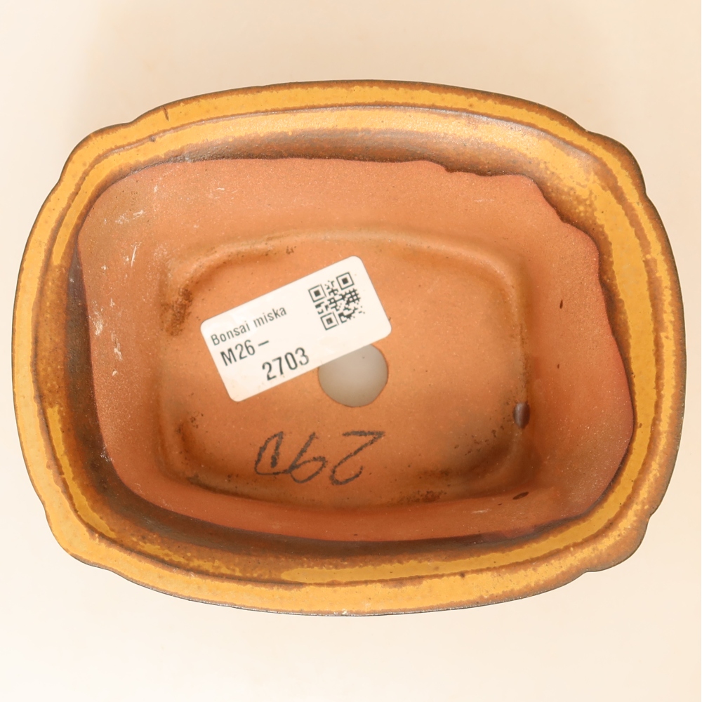 Keramická miska  13 x 10,5 x 5,5 cm, farba žltá