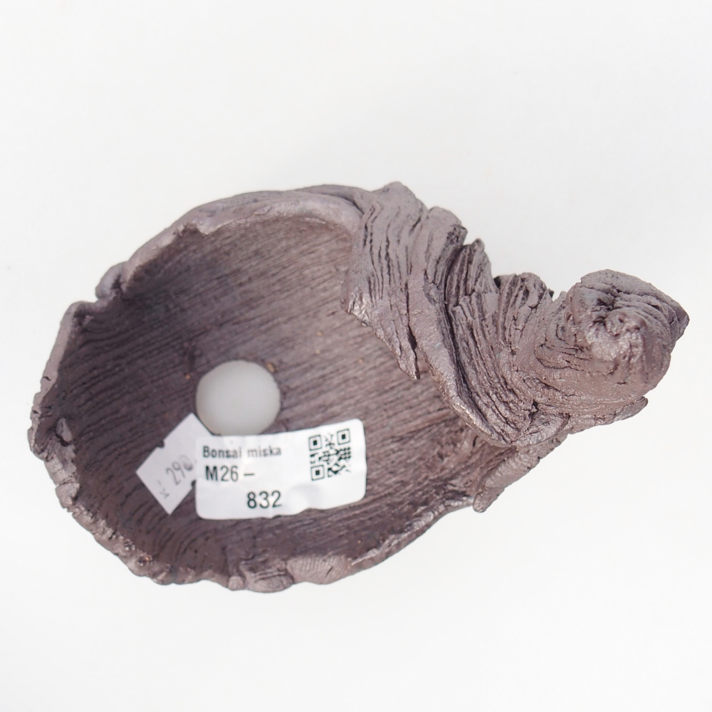 Keramická mušľa 10 x 8 x 13,5 cm , farba kovu