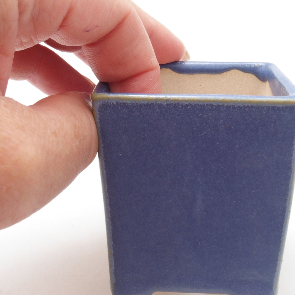 Mini bonsai miska 5,5 x 5,5 x 6,5 cm, farba modrá