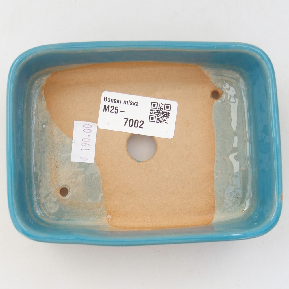 Keramická miska na bonsaje 13 x 9,5 x 3,5 cm, farba modrá