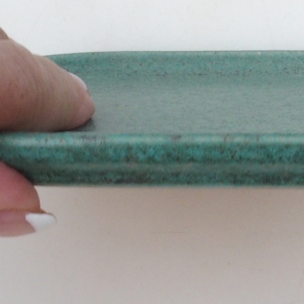 Keramická podmiska H38 -12 x 11 x 1 cm - zelená