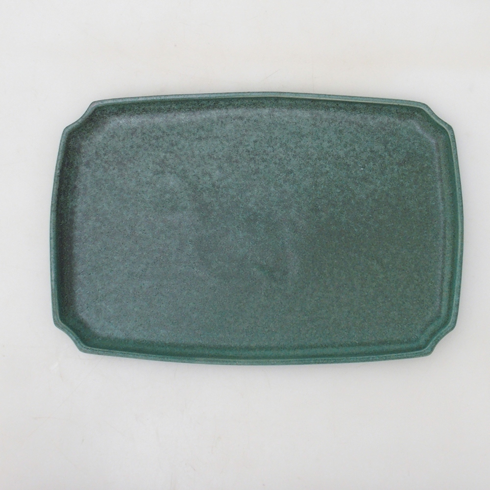 Keramický tanier H07 – 28 x 19 x 1,5 cm – zelený
