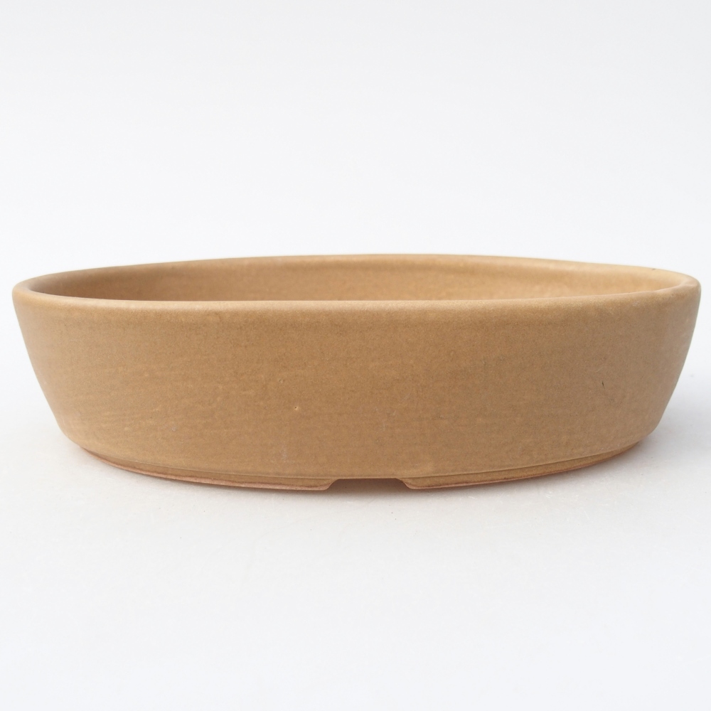 Keramická bonsajová miska 18,5 x 13,5 x 4,5 cm, farba béžová