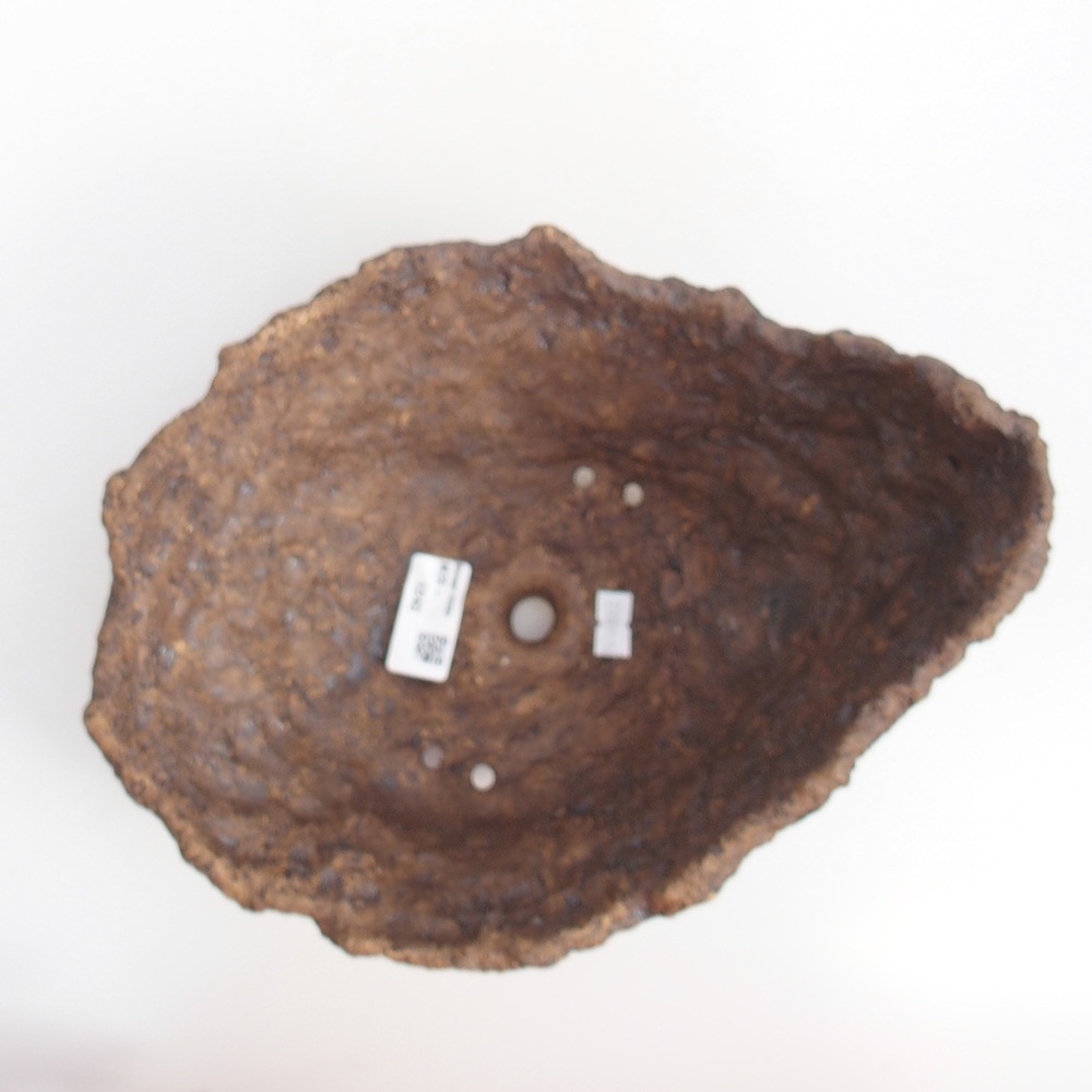 Keramická mušľa 19 x 15 x 14 cm , farba hnedá