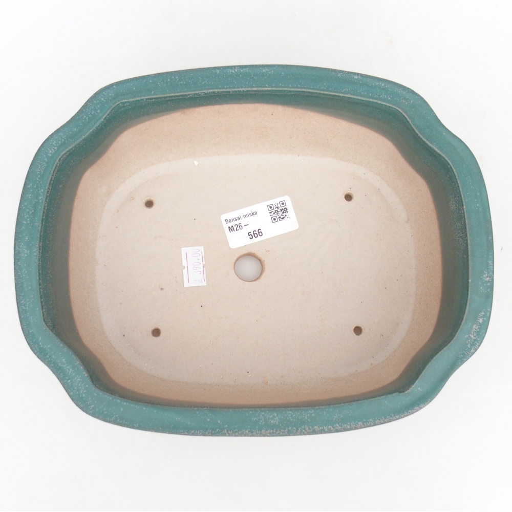 Keramická bonsajová miska 22 x 18 x 7,5 cm, farba modrá